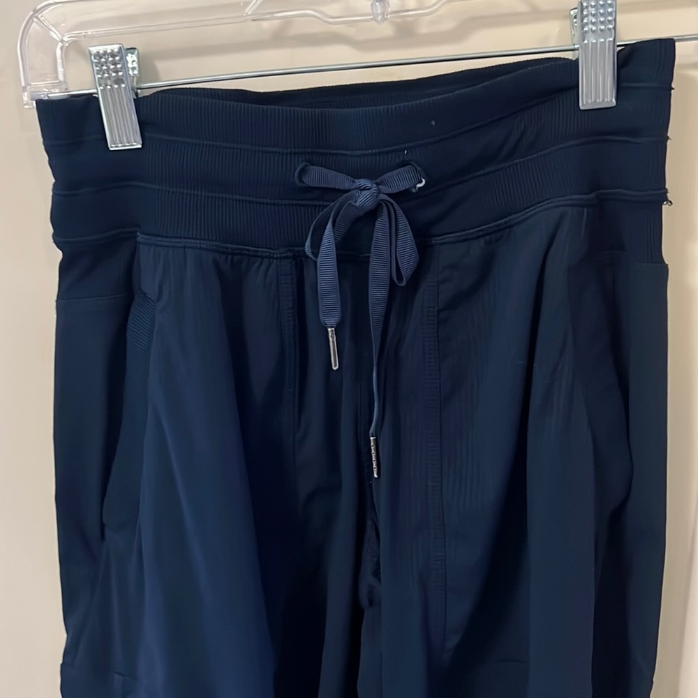 Navy Size 2 Lululemon studio pant with drawstring bottoms